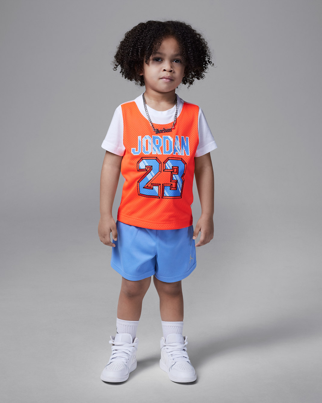 Conjunto de 2 piezas de shorts de jersey 23 infantil Jordan - Royal pulso