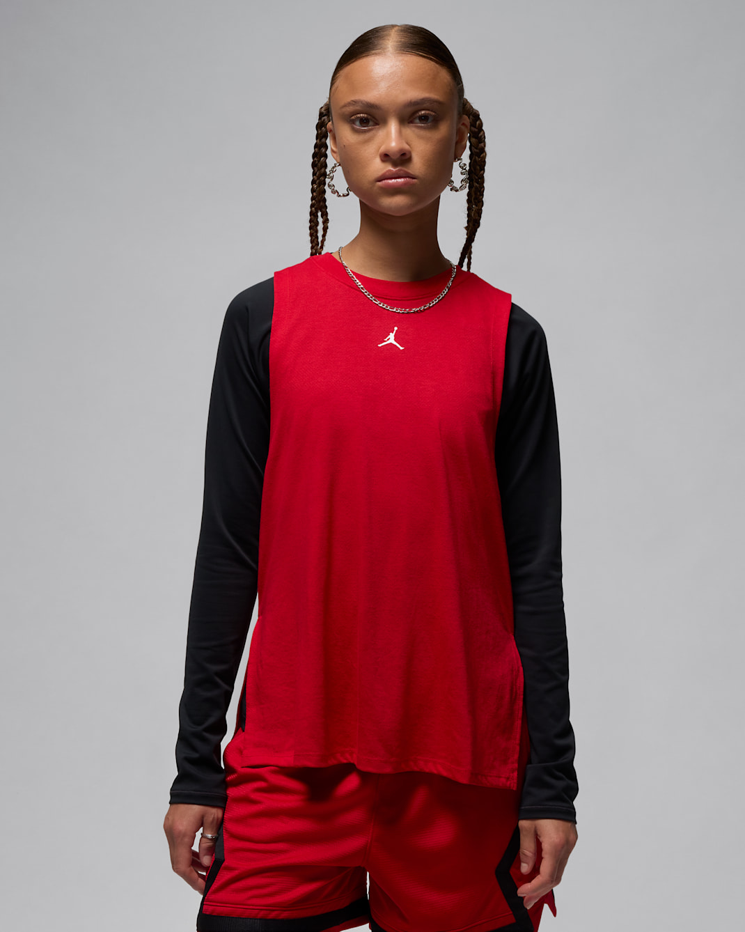 Jordan Sport Diamond-Tanktop für Damen - Gym Red/Weiß