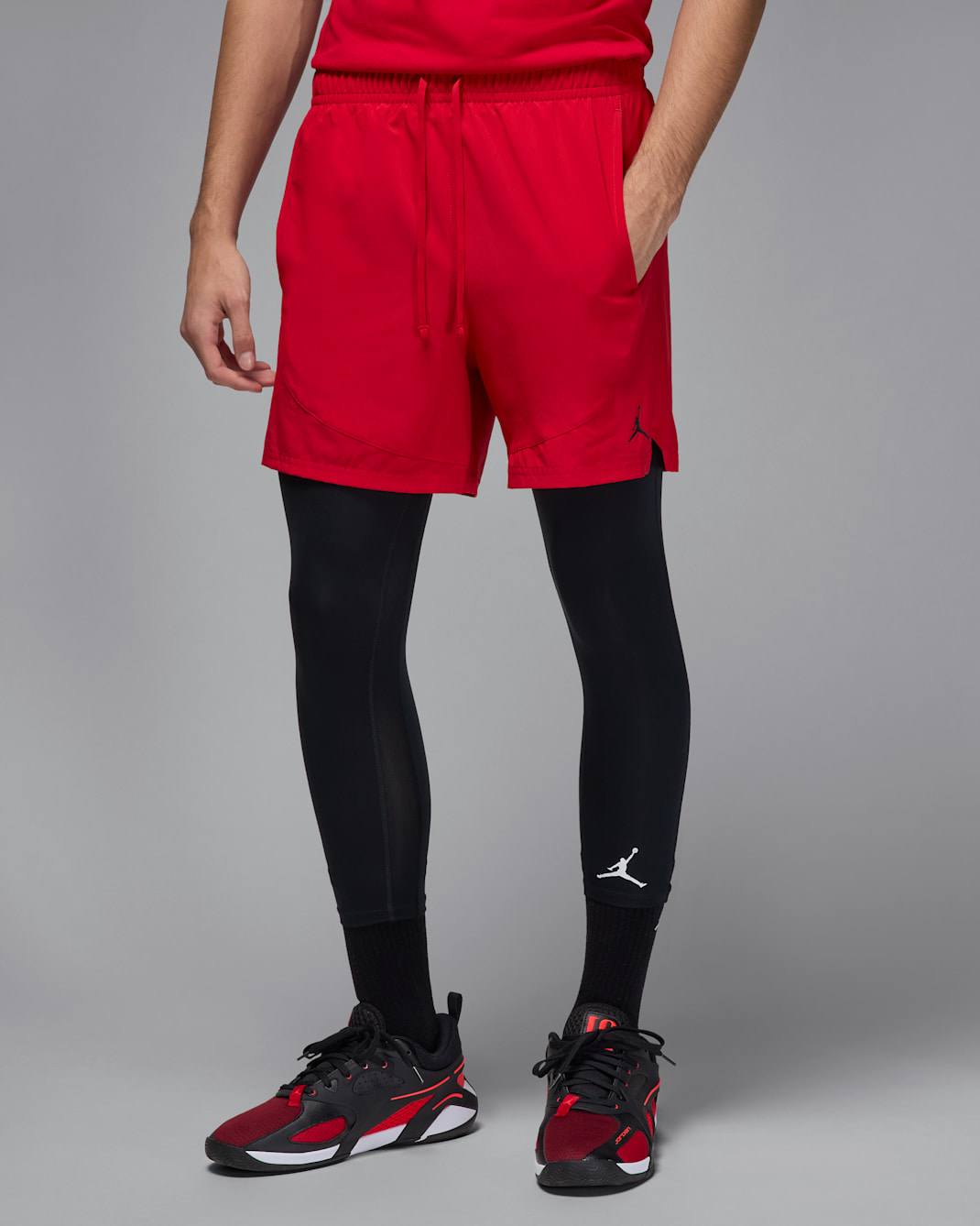 Shorts de tejido Woven Jordan Dri-FIT Sport para hombre - Rojo gimnasio/Negro