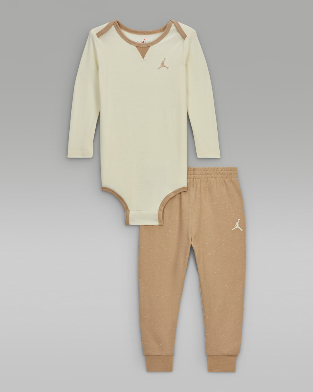 Jordan Baby (6-12M) 2-Piece Rib Nep Bodysuit Set - Hemp