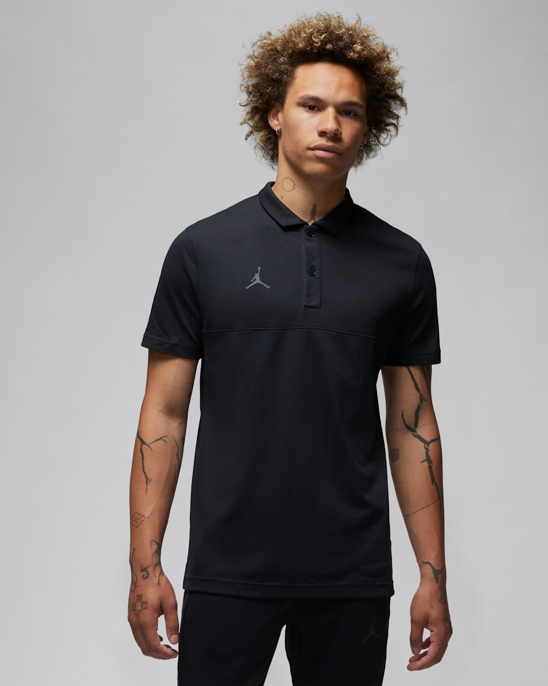 ジョーダン Dri-FIT メンズ チーム ポロシャツ - チームブラック/アンスラサイト