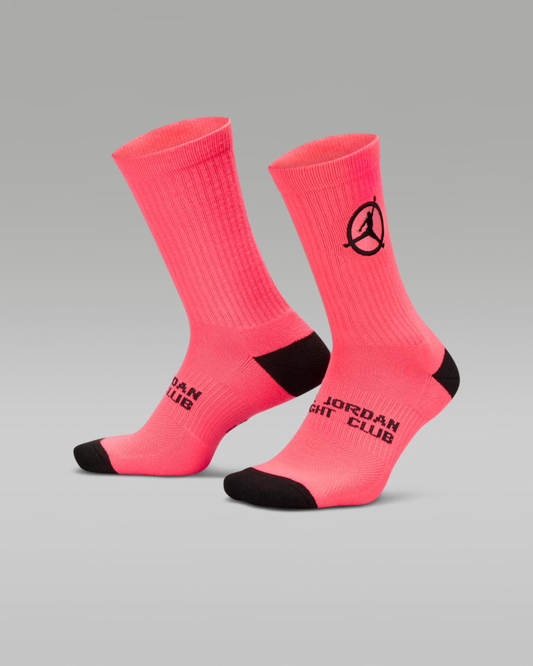 Jordan Flight Club Cushioned Crew Socks - Racer Pink/Black/Black