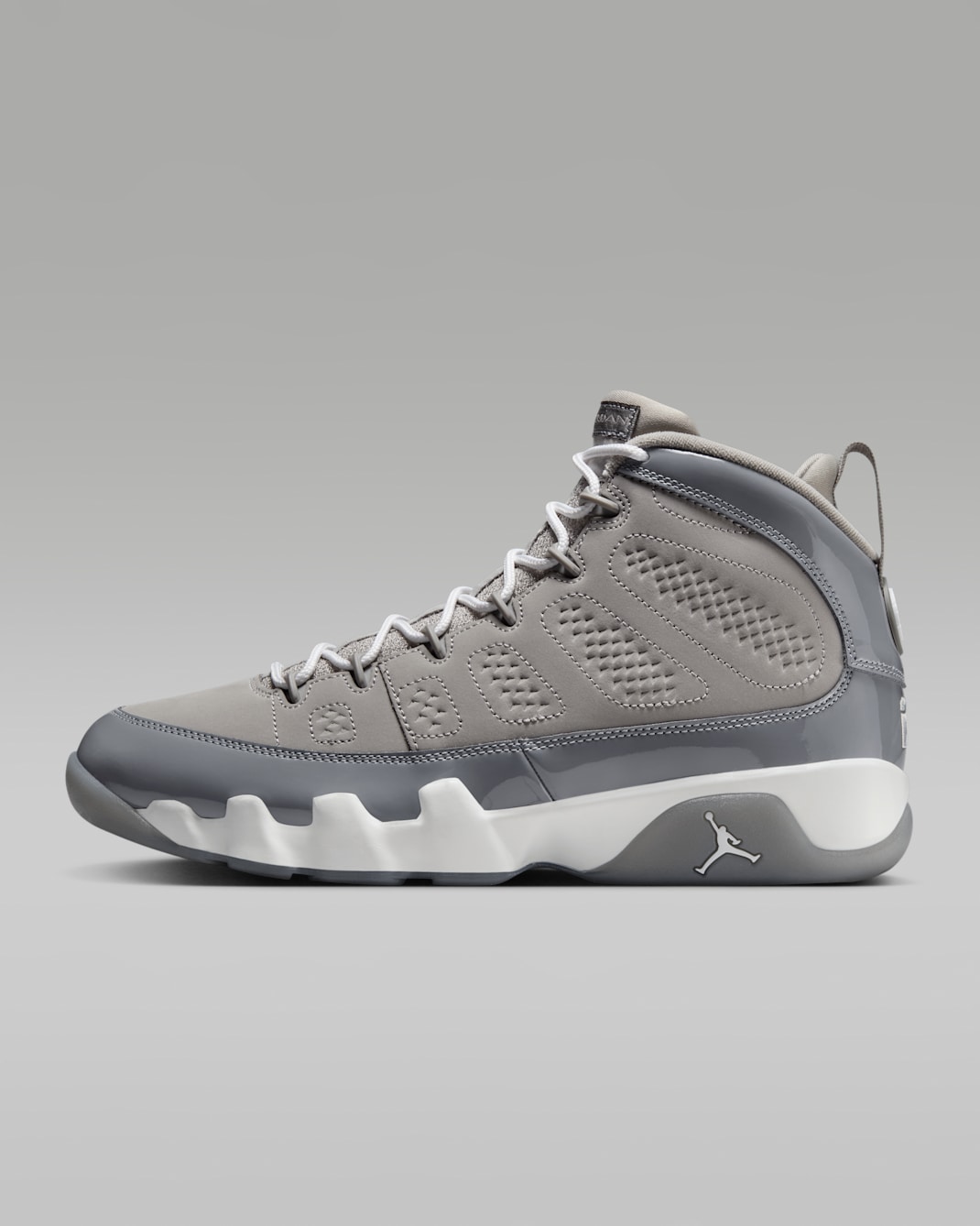 Tenis para hombre Air Jordan 9 Retro "Cool Grey" - Gris medio/Blanco/Gris azulado