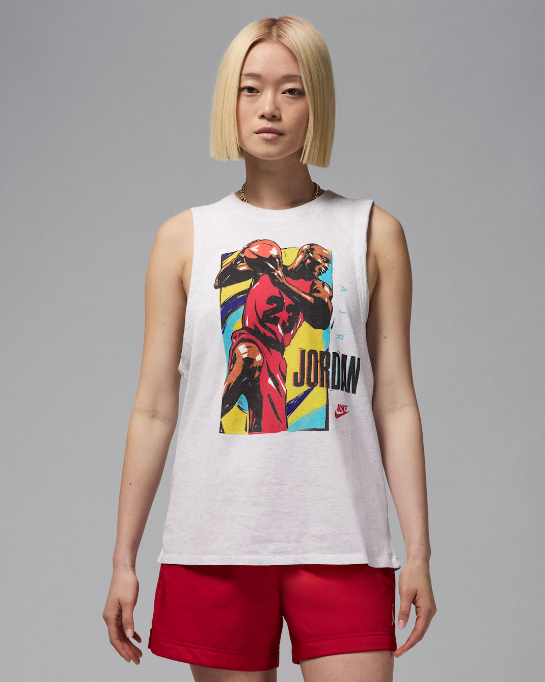 Jordan Women's Sleeveless Graphic T-Shirt - Birch Heather