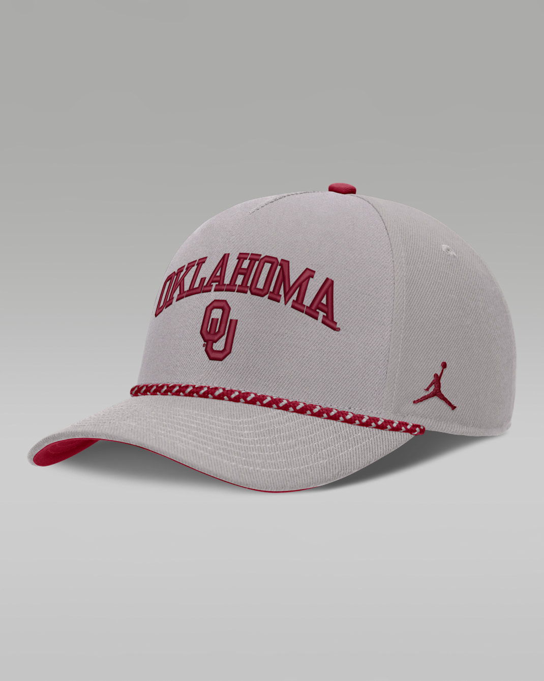 Oklahoma Primetime Rise Rope Men's Jordan Brand College Adjustable Hat - Grey