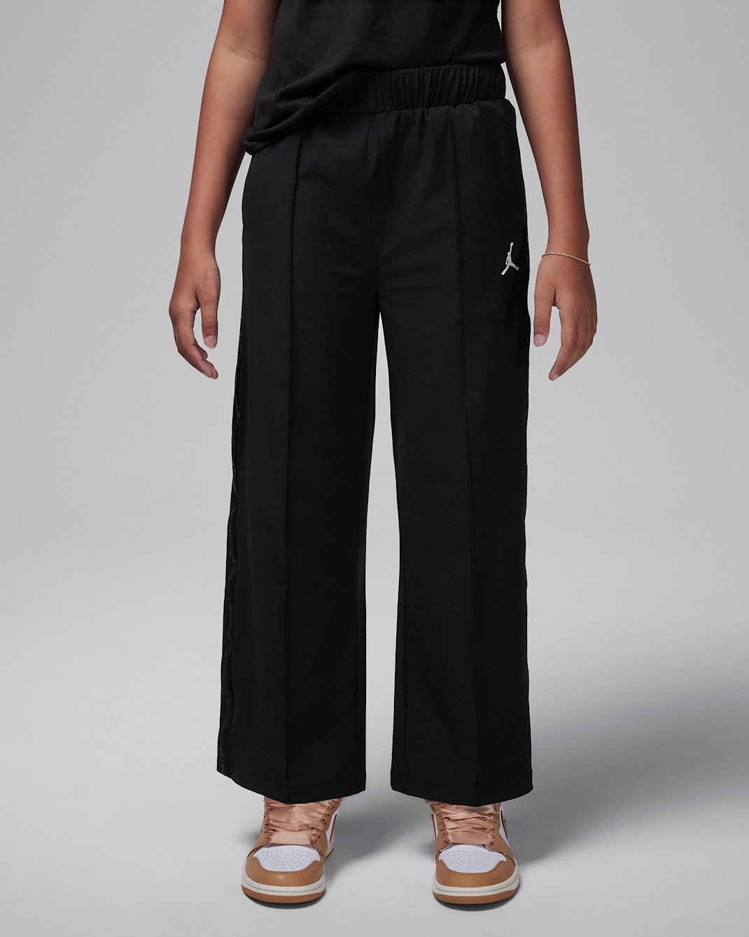 Pants de tejido Woven Jumpman con cinta para niño talla grande Jordan - Negro