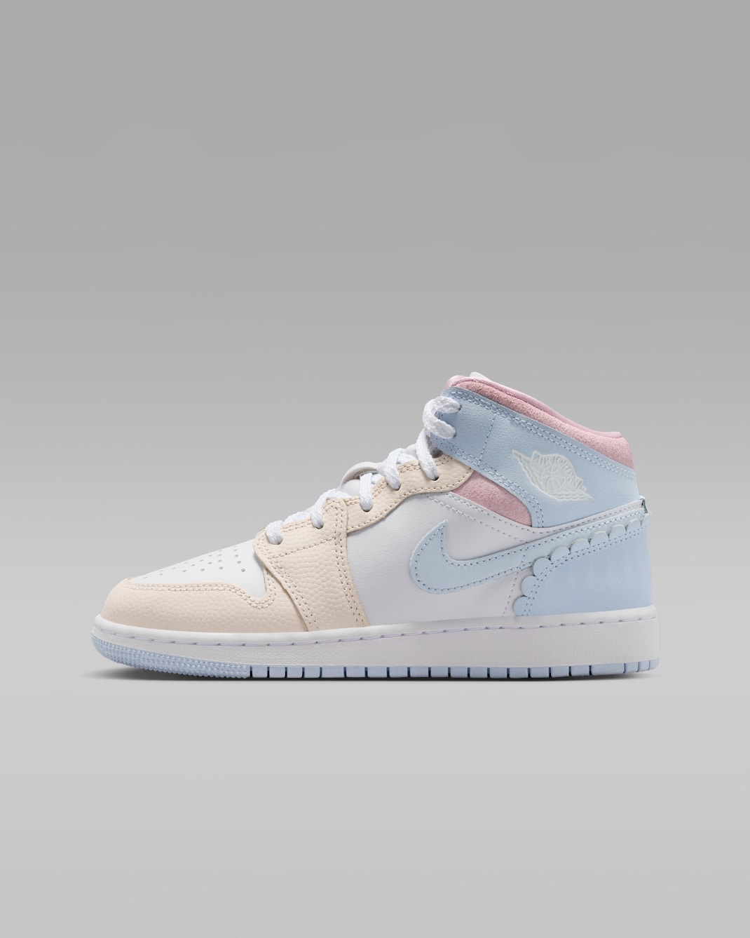 Air Jordan Mid SE Big Kids' Shoes - Half Blue/Pale Ivory/White/Half Blue
