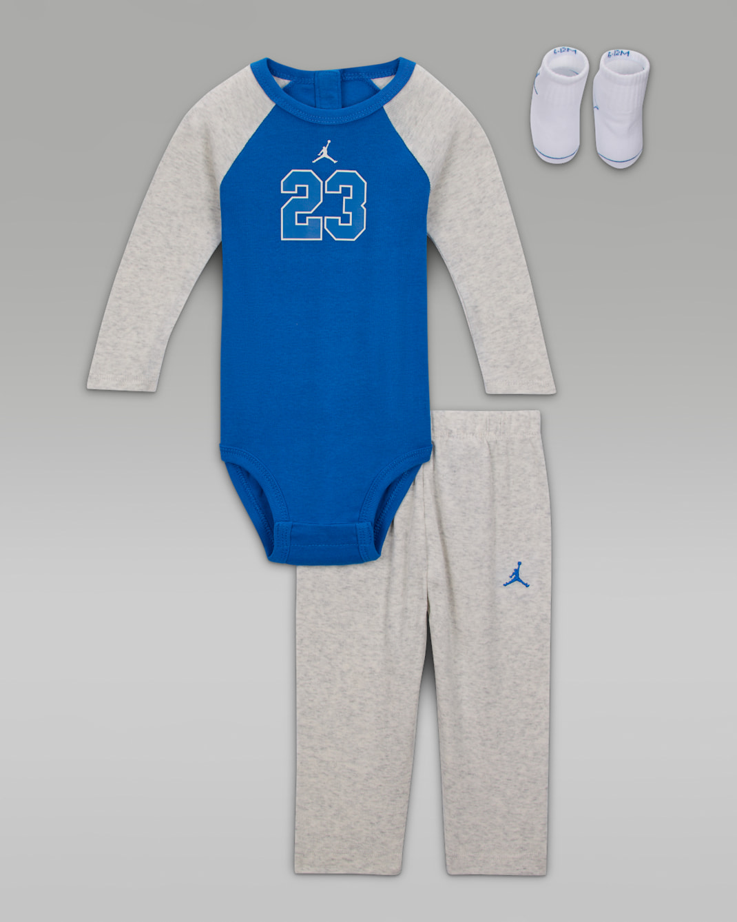 Conjunto en caja de 3 piezas MVP para bebé (0 a 9 meses) Jordan - Abedul jaspeado