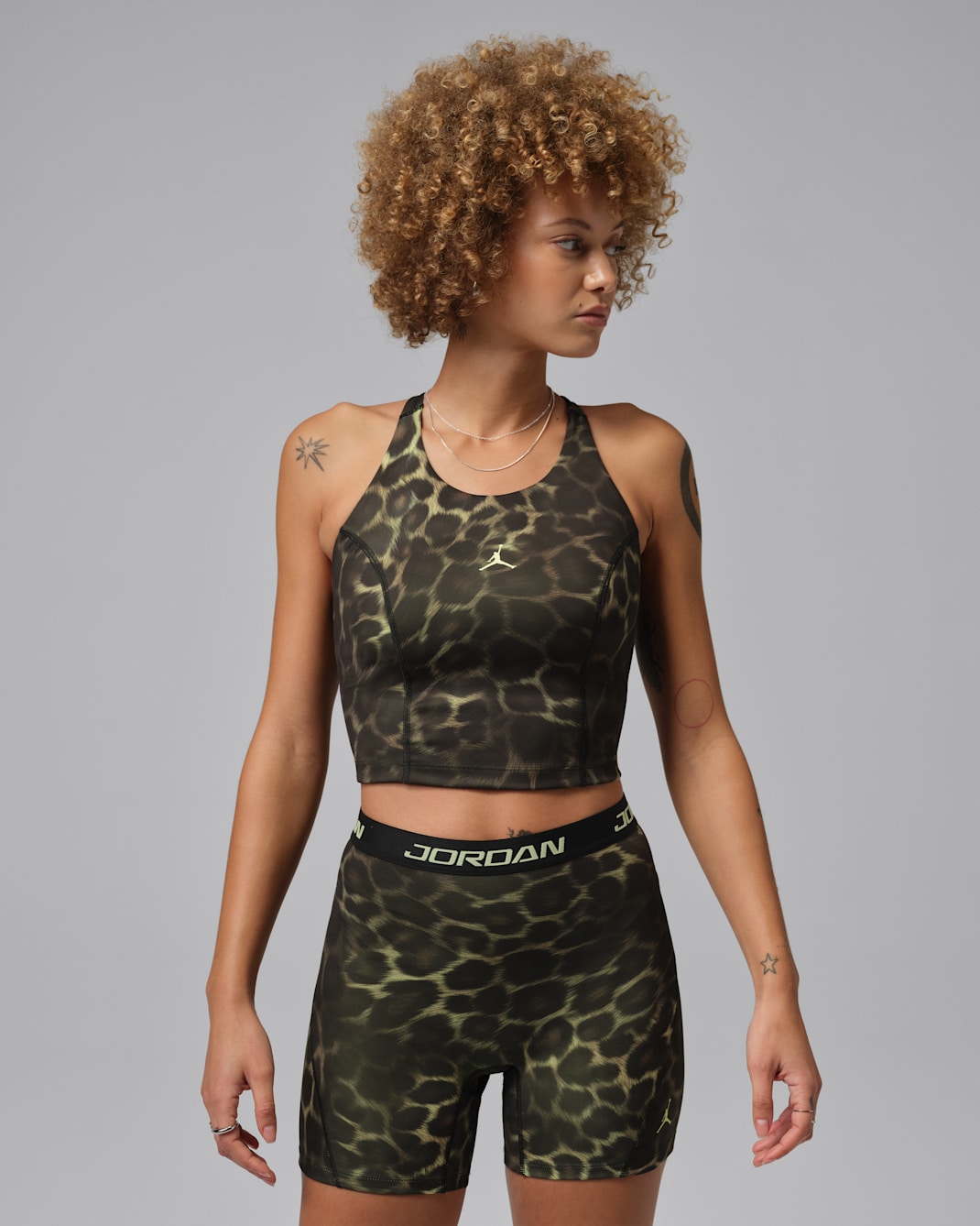 Jordan Sport Women's Dri-FIT Printed Top - Luminous Green/Luminous Green