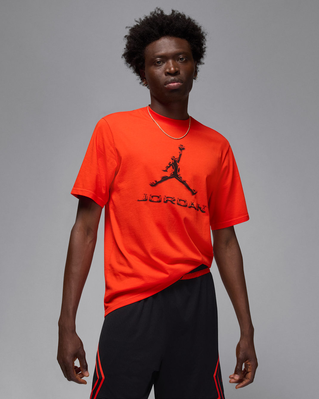 Jordan Sport T-Shirt mit Dri-FIT-Technologie für Herren - Team Orange/Schwarz