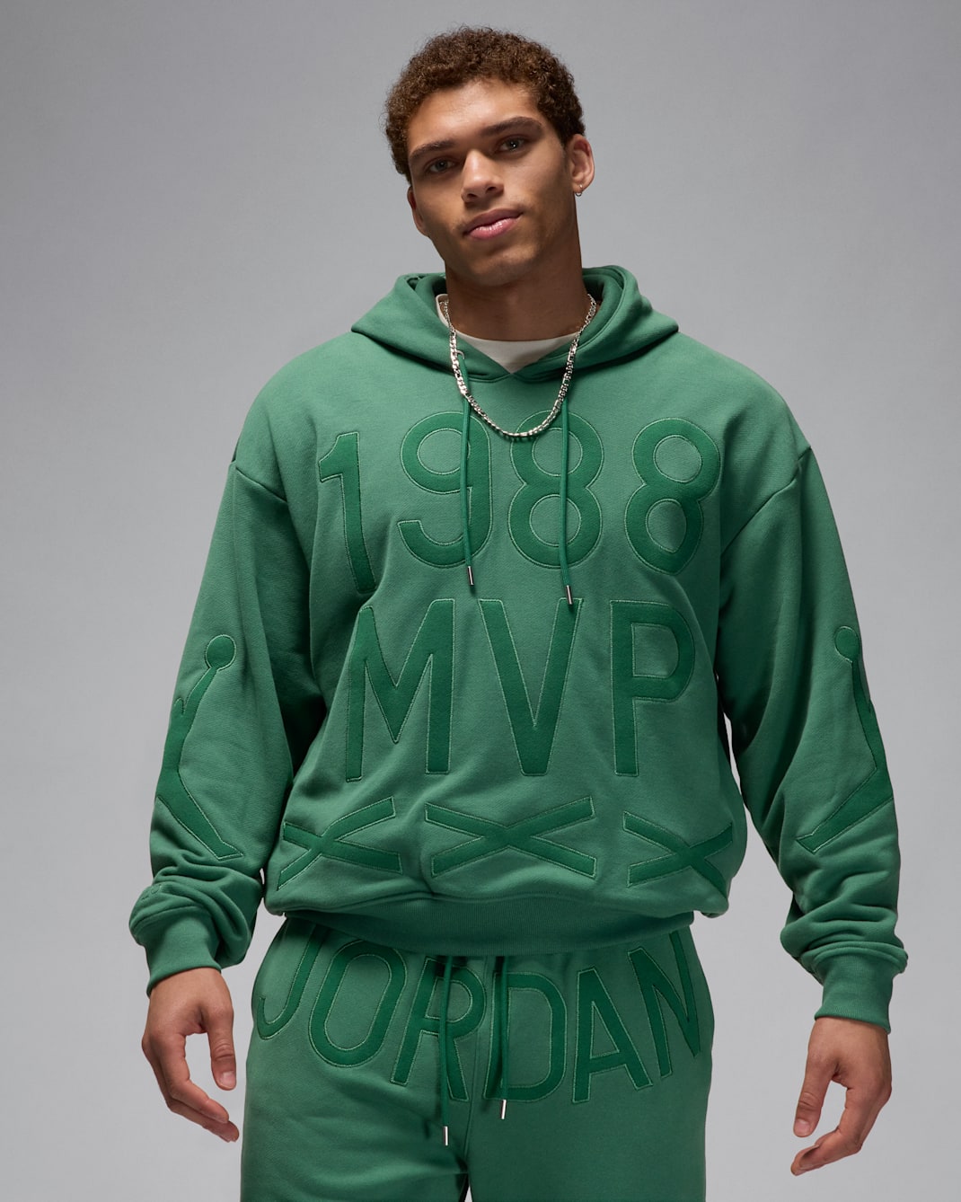 Jordan x Nina Chanel Abney Fleece Hoodie - Green Stone