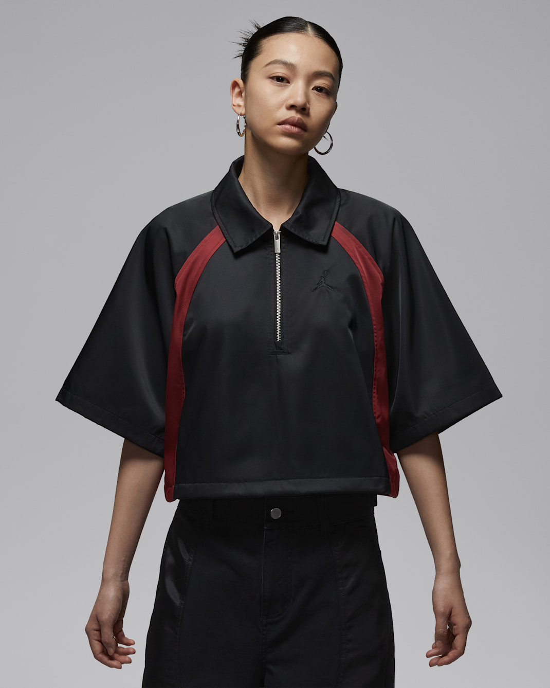 Jordan Flight Women's Short-Sleeve Top - Black/Team Red/Black