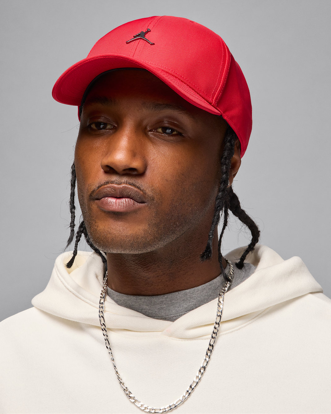 Jordan Rise strukturierte Cap mit Jumpman aus Metall - Gym Red