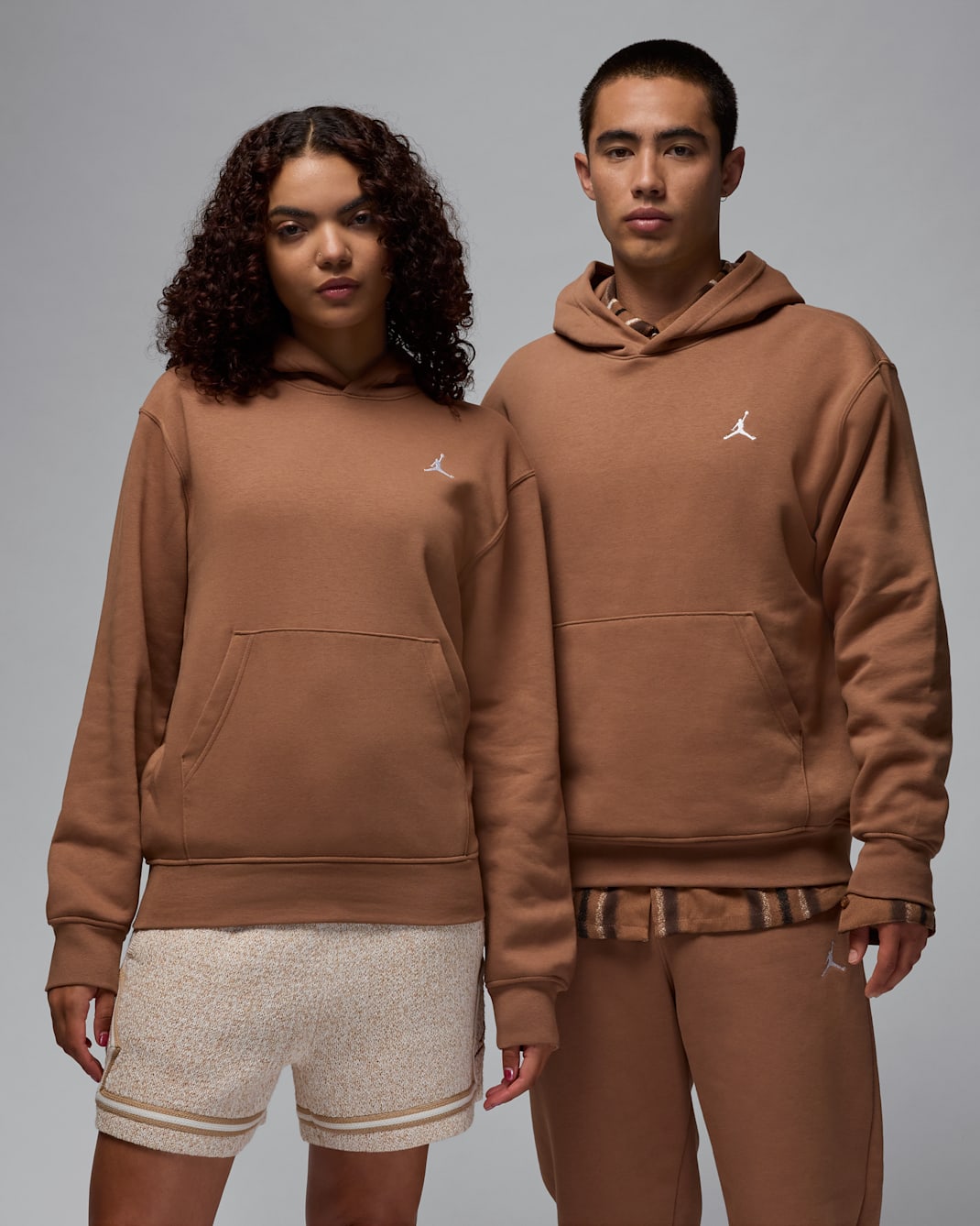 Sudadera con gorro sin cierre para hombre Jordan Brooklyn Fleece - Marrón arqueo/Blanco