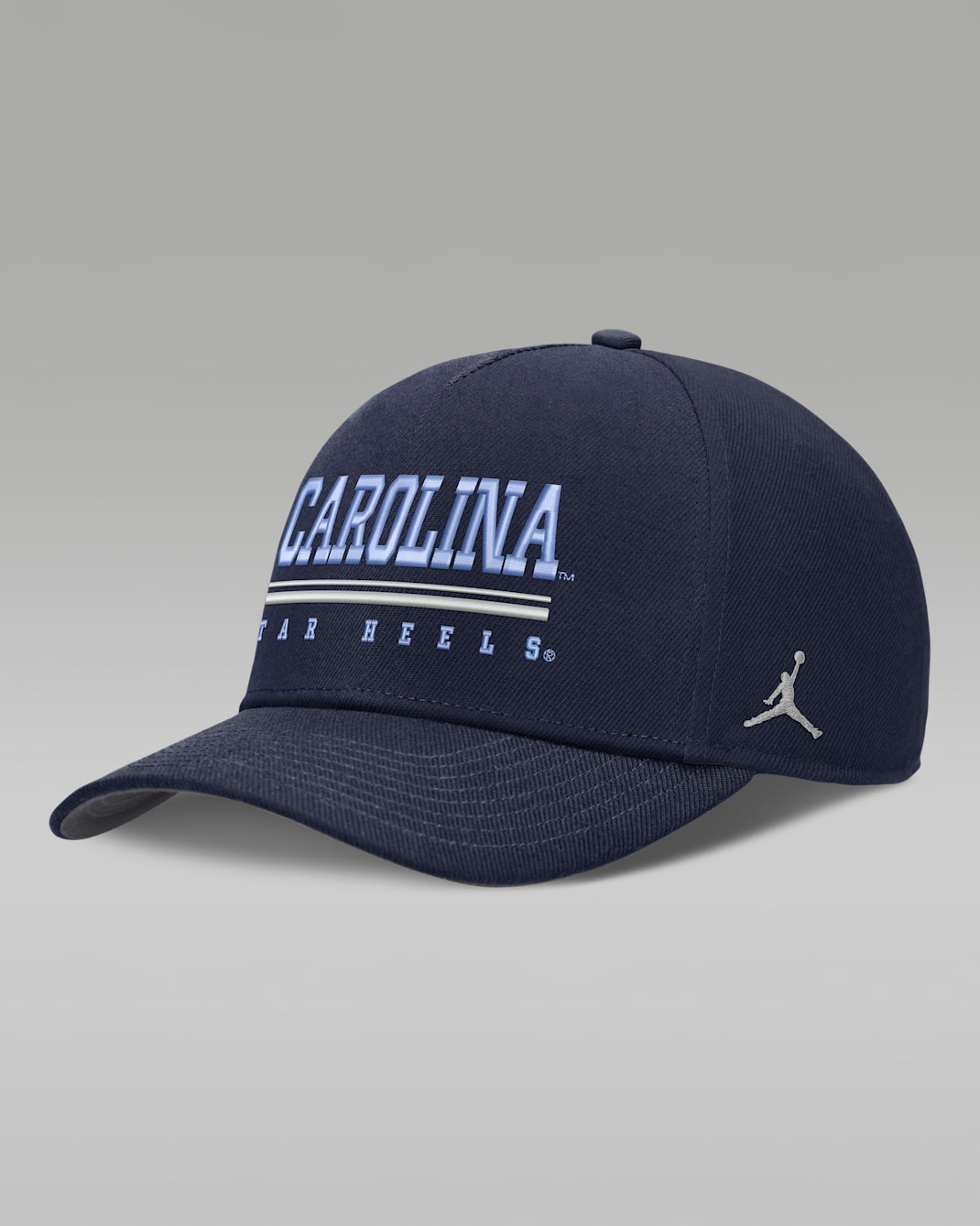 Gorra universitaria marca Jordan Dri-FIT ajustable para hombre North Carolina Sideline Practice Rise - Azul marino