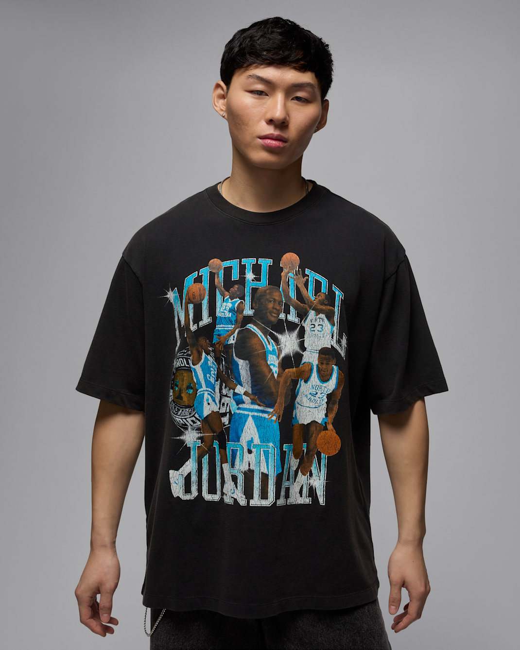 Jordan Flight Essentials Men's Graphic T-Shirt - Black/Dark Powder Blue