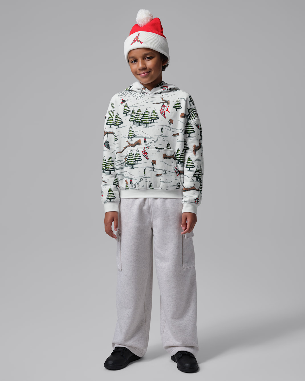 Jordan Big Kids' Holiday Printed Hoodie