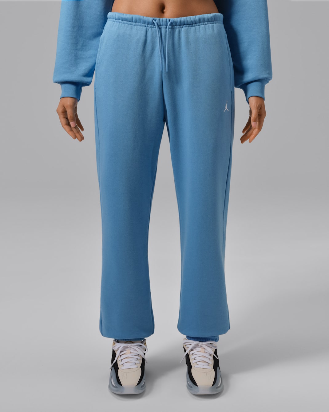 Jordan Sport Crossover Women's Dri-FIT Fleece Pants - Blue Beyond/White