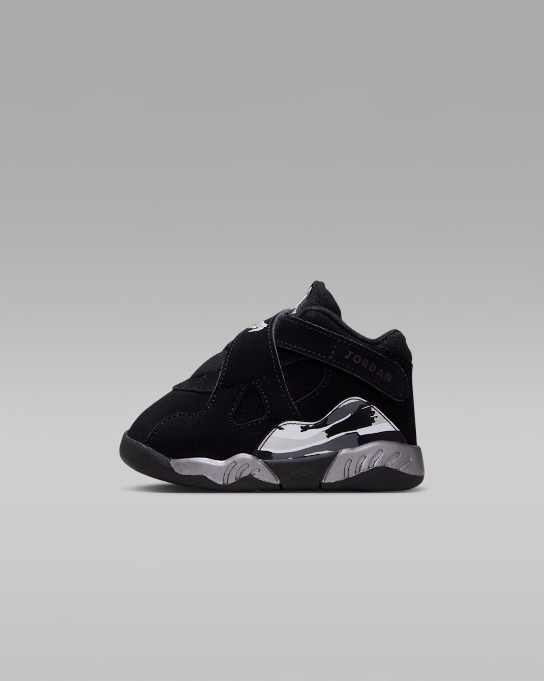Jordan 8 Retro "Chrome" Baby/Toddler Shoes - Black/Light Graphite/White