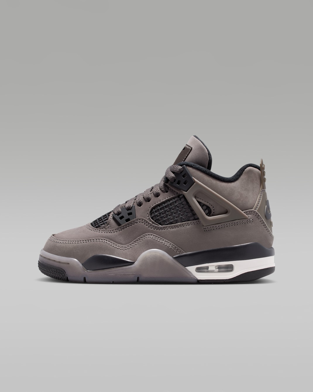 Air Jordan 4 Retro 'Cave Stone and Black' Older Kids' Shoes - Cave Stone/Phantom/Black