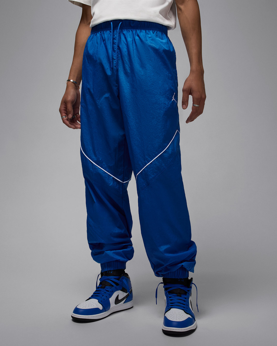 Jordan Brooklyn Men's Draft Trousers - Sport Blue/Sport Blue/White/White