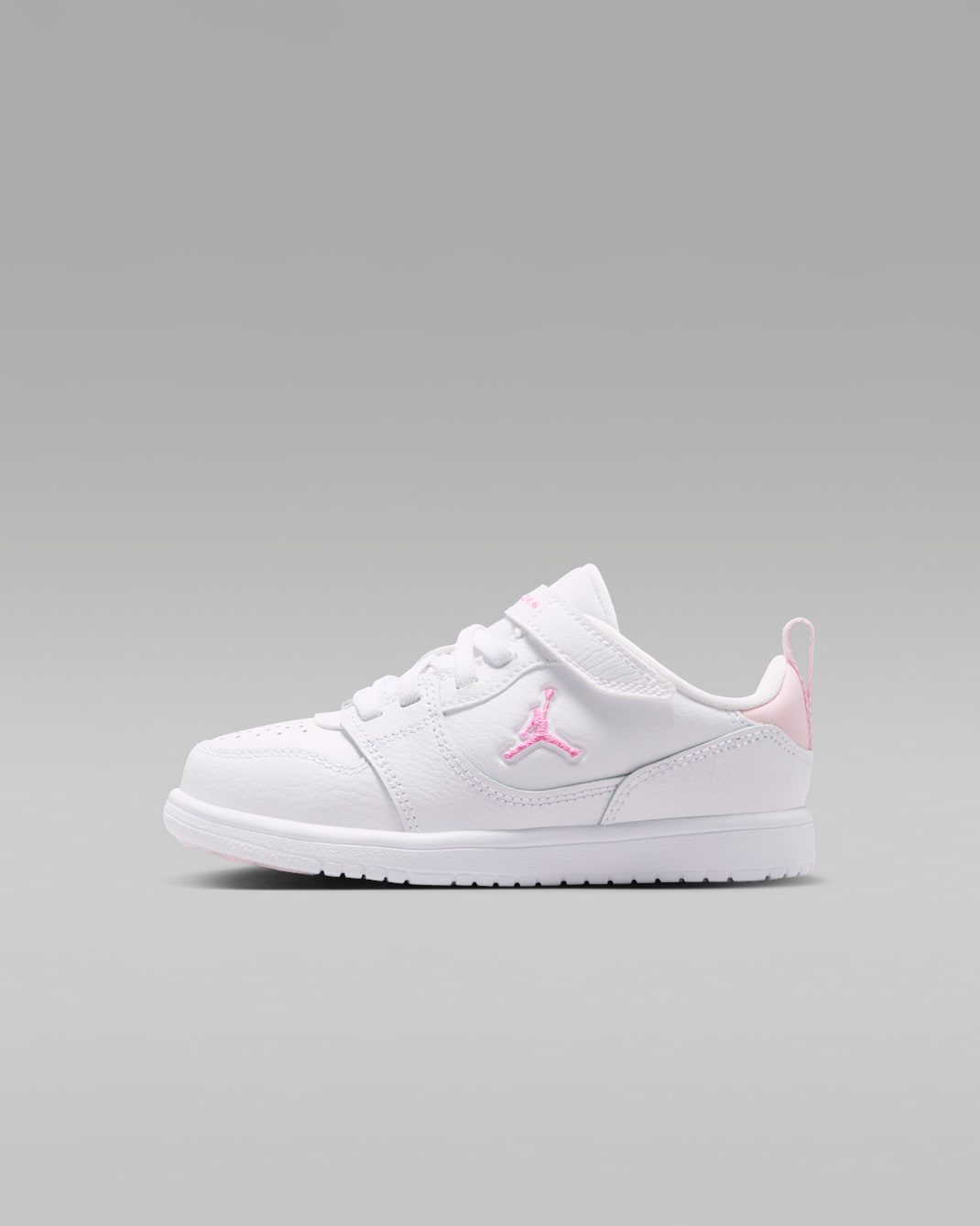 Jordan Court Connect Low Younger Kids' Shoes - White/Pink Foam/China Rose