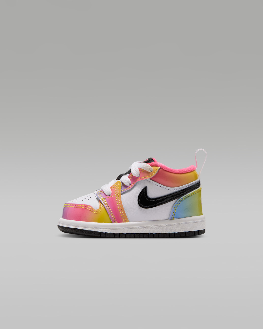 Tenis para bebé e infantil Jordan 1 Low SE - Blanco/Rosa láser/Amarillo cáscara/Negro