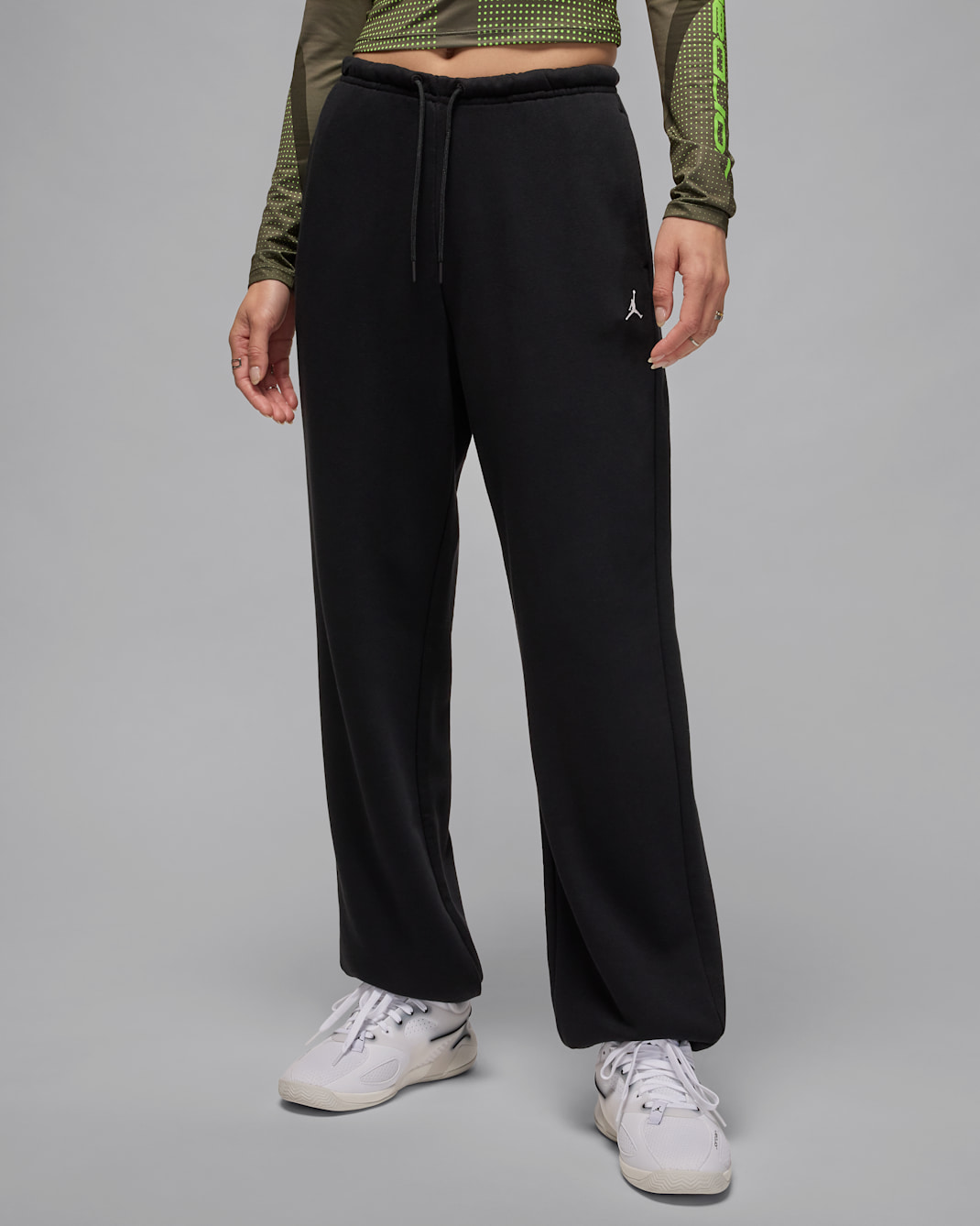 Jordan Sport Crossover Pantalón de tejido Fleece Dri-FIT - Mujer - Negro/Blanco