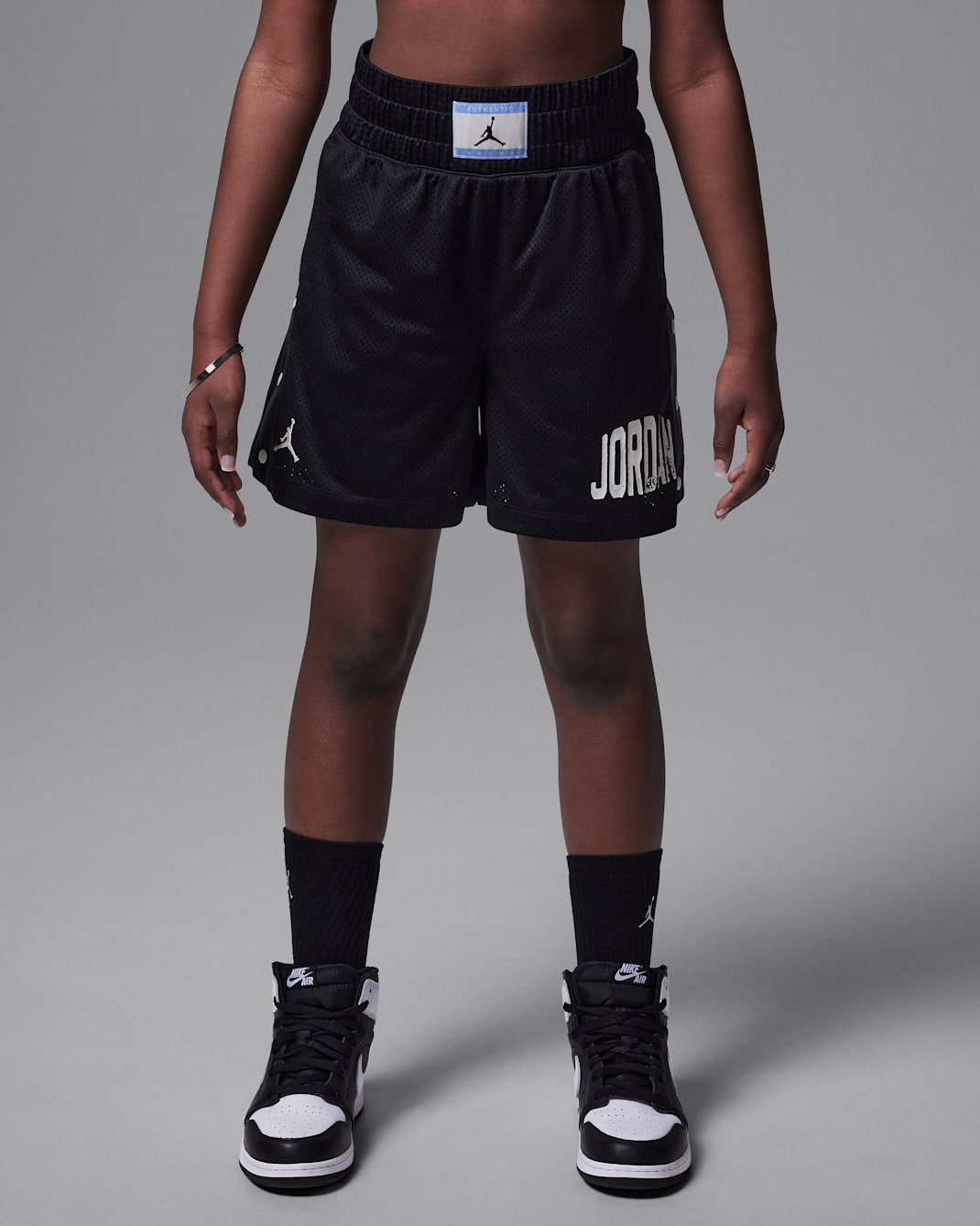 Jordan Dri-FIT Training Camp Big Kids' Jumpman Mesh Shorts - Black