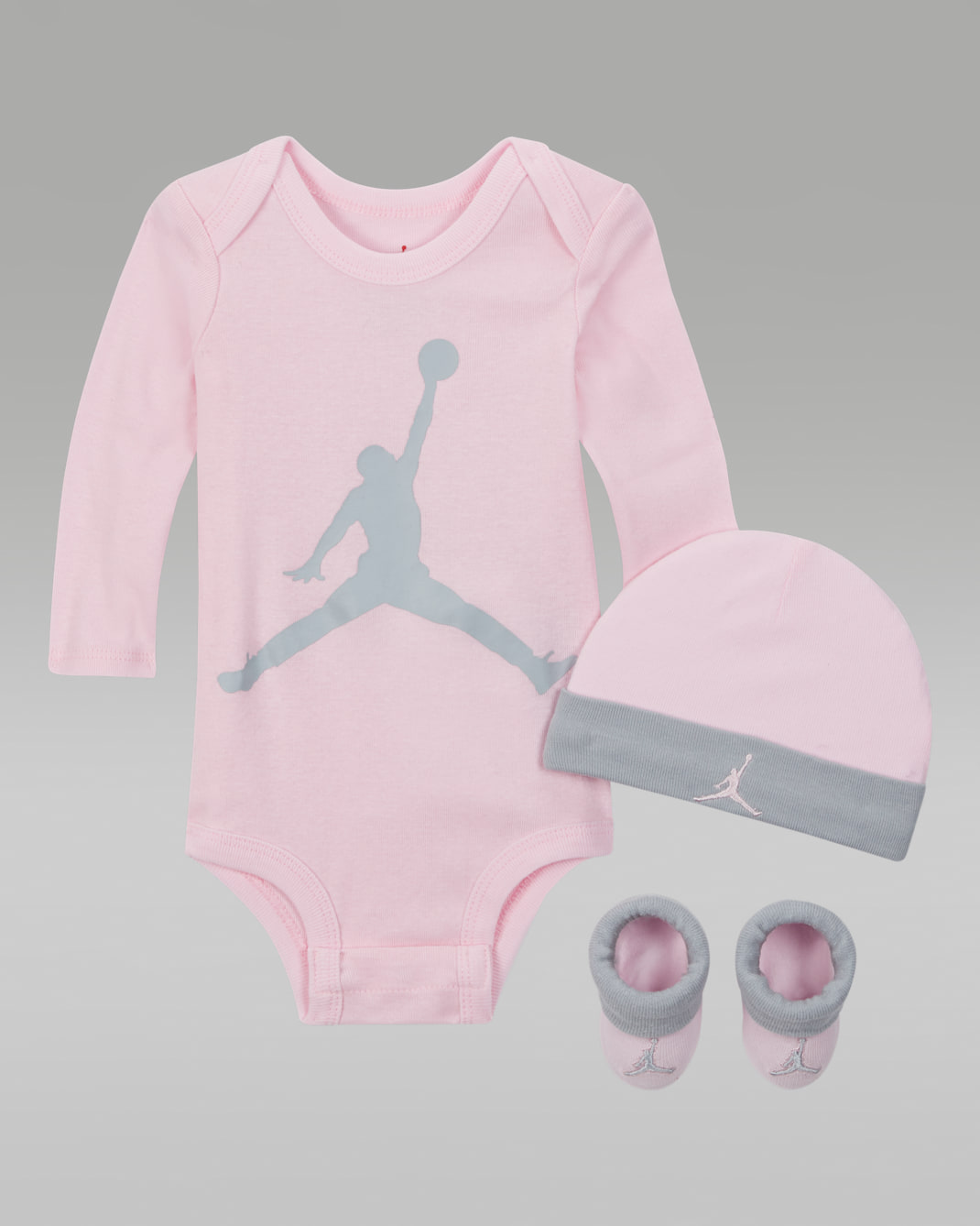 Ensemble trois pièces Jordan pour bébé (0 - 12 mois) - Pink Foam