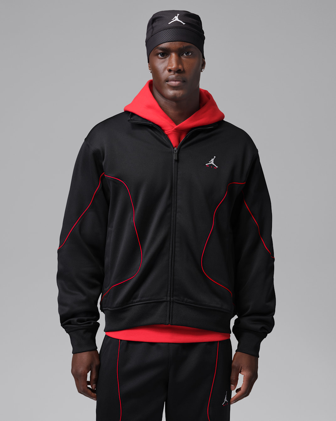 Jordan Brooklyn Men's Tracksuit Jacket - Black/Black