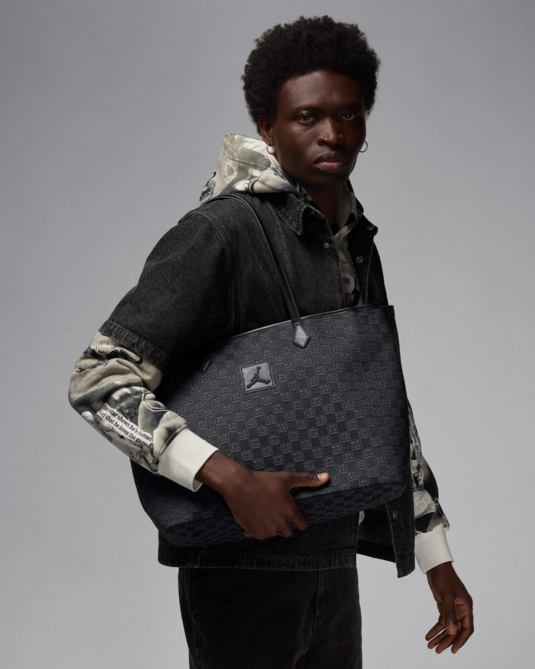 Jordan Monogram Tote Bag (32L) - Black