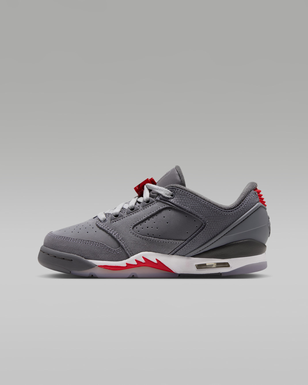 Air Jordan Sixty Plus Low Kinderschoenen - Cool Grey/Wit/University Red/Dark Grey