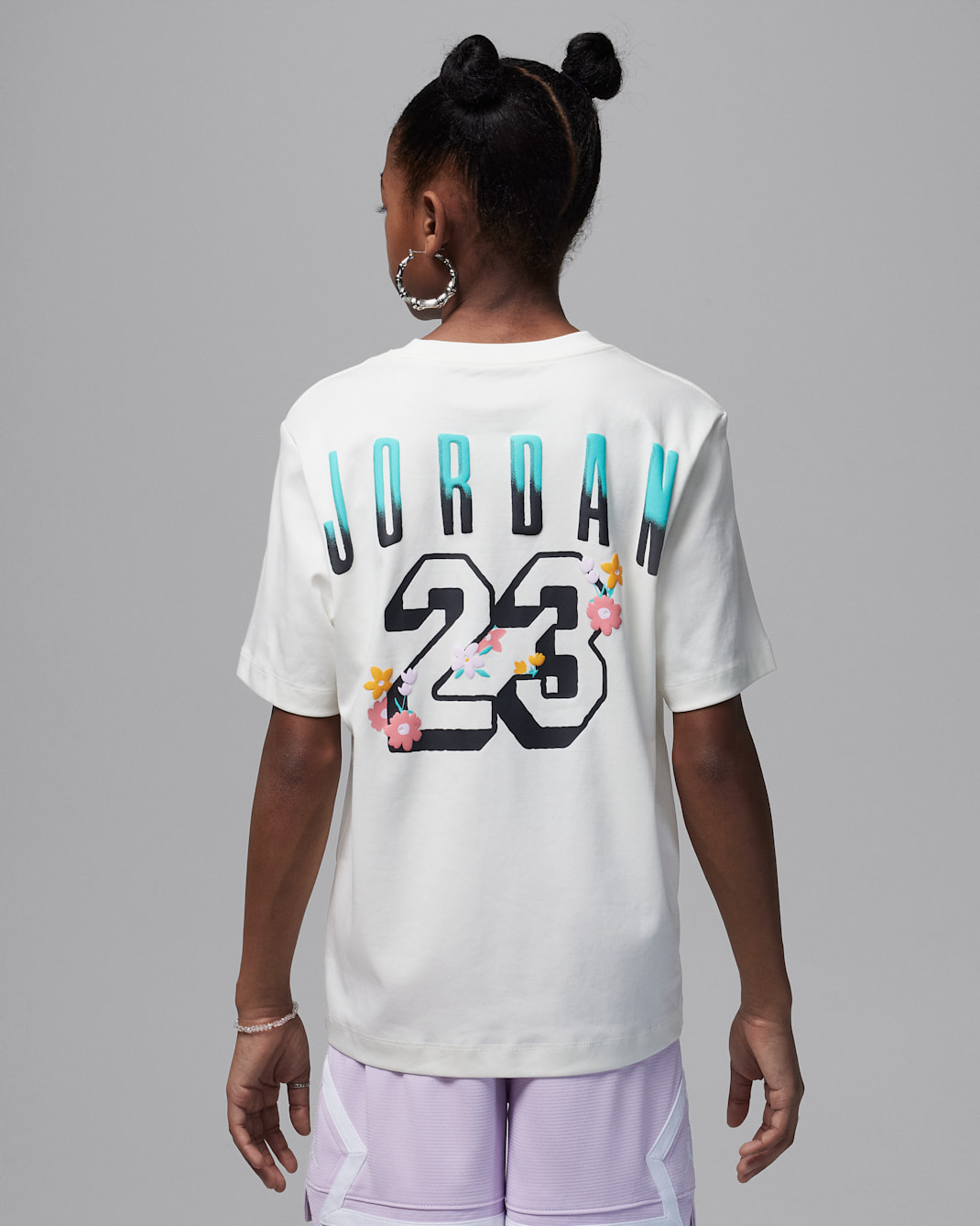T-shirt oversize Summer Bloom Jordan pour ado - Sail