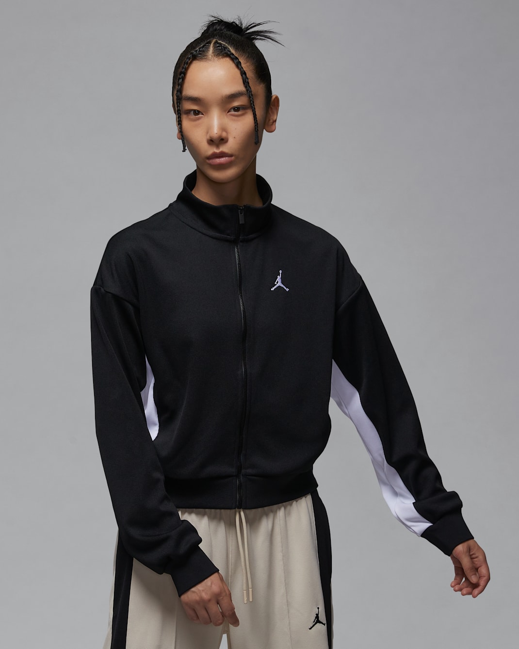 Jordan Women's Knit Jacket - Black/White/White