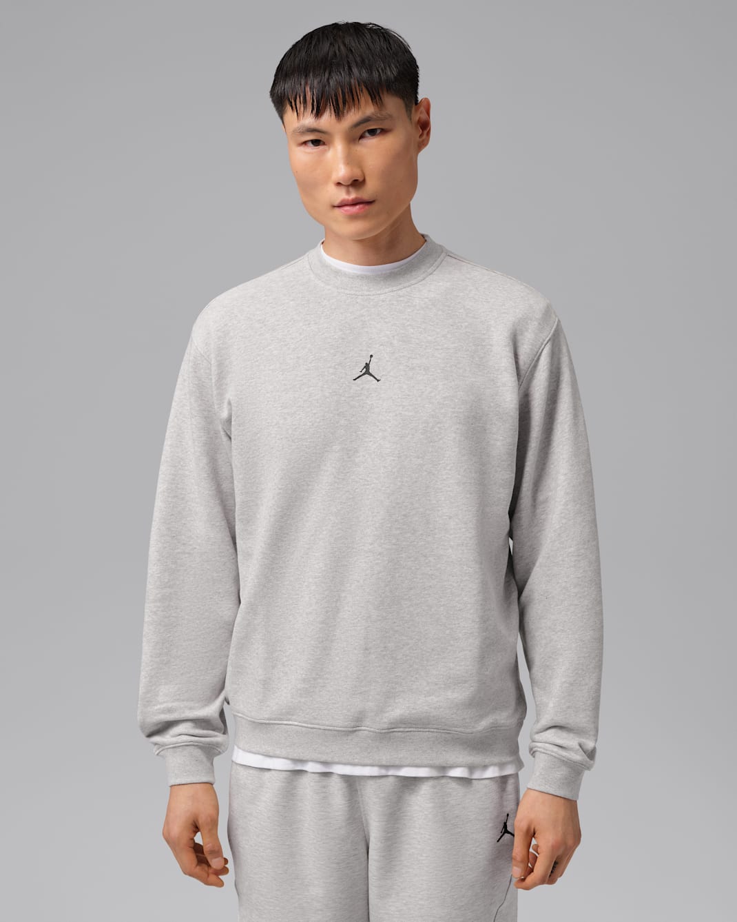Ανδρικό φούτερ Dri-FIT με crew λαιμόκοψη Jordan Sport Crossover - Grey Heather