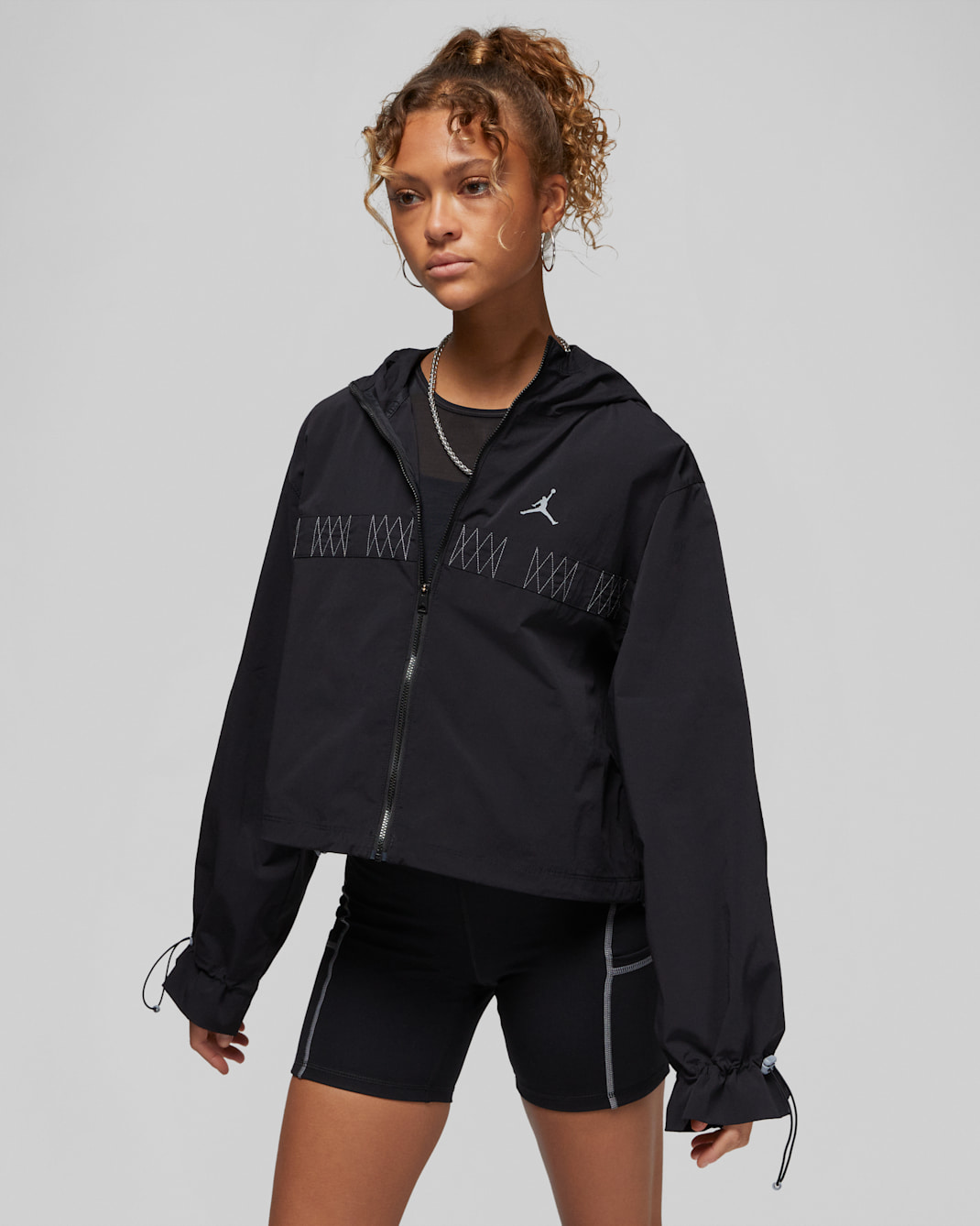 Jordan Sport leichte Damenjacke - Schwarz/Stealth/Schwarz