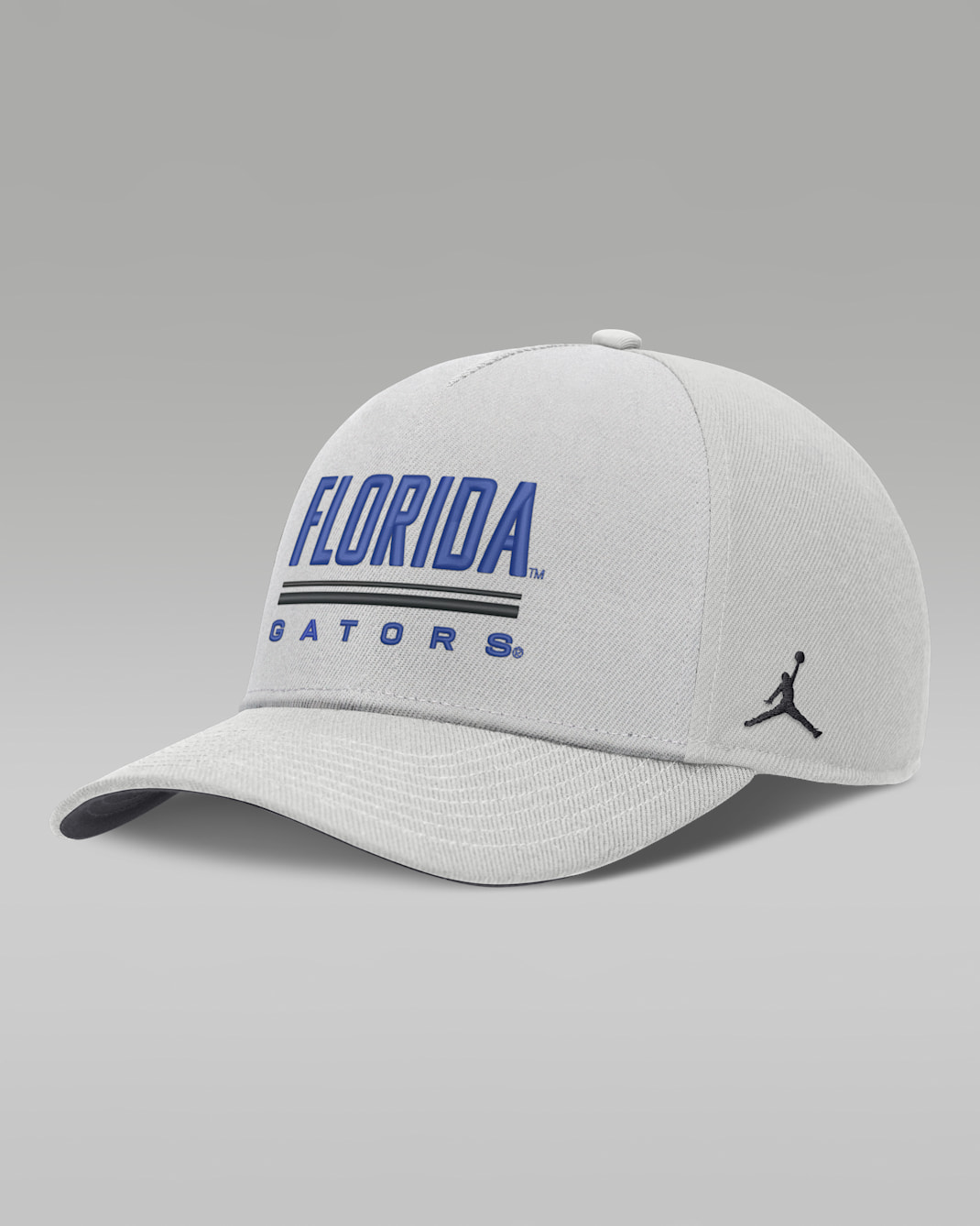 Gorra universitaria marca Jordan Dri-FIT ajustable para hombre Florida Sideline Practice Rise - Gris