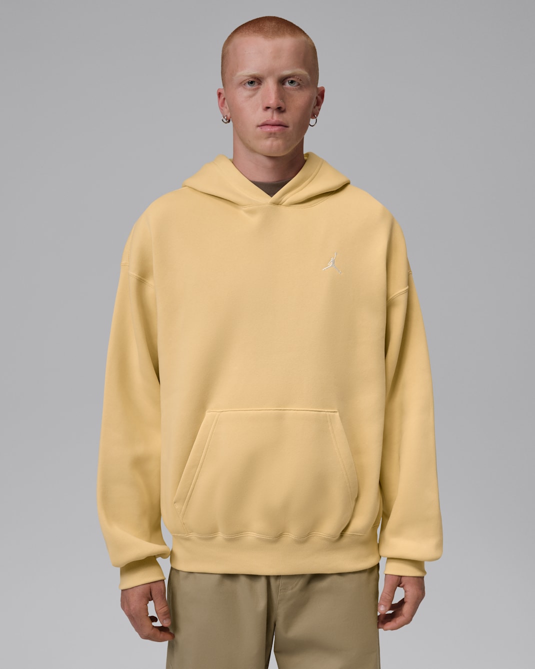 Jordan Brooklyn Fleece oversized hoodie voor heren - Lemon Wash/Sail