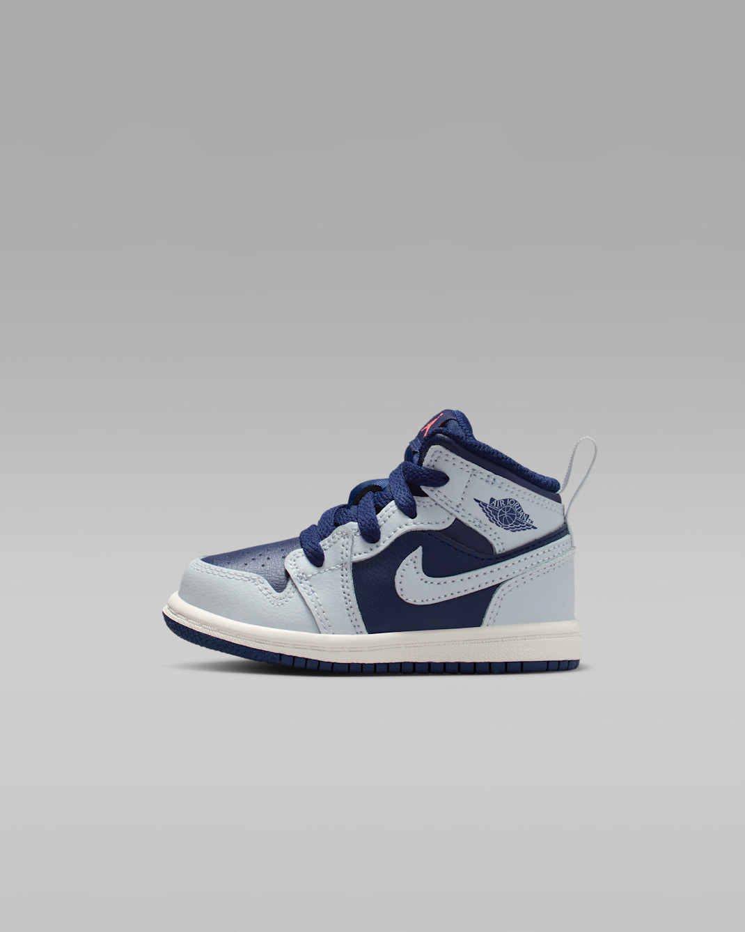 Jordan 1 Mid Baby/Toddler Shoes - Blue Void/Summit White/Hot Lava/Pure Platinum