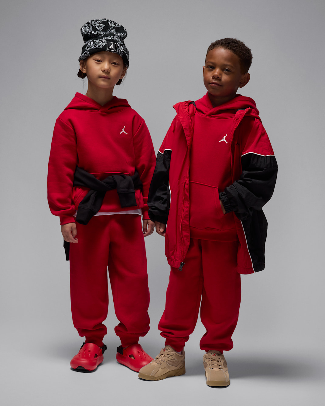 Jordan Brooklyn Fleece Little Kids' 2-Piece Pullover Hoodie Set - Gym Red