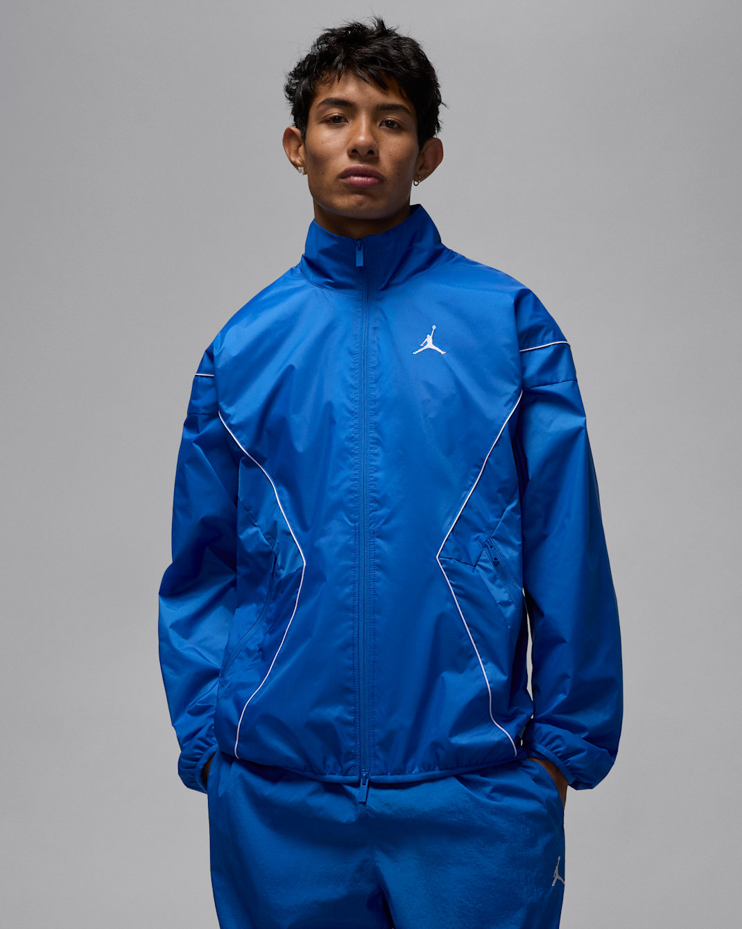 Jordan Brooklyn Men's Draft Jacket - Sport Blue/Sport Blue/White/White