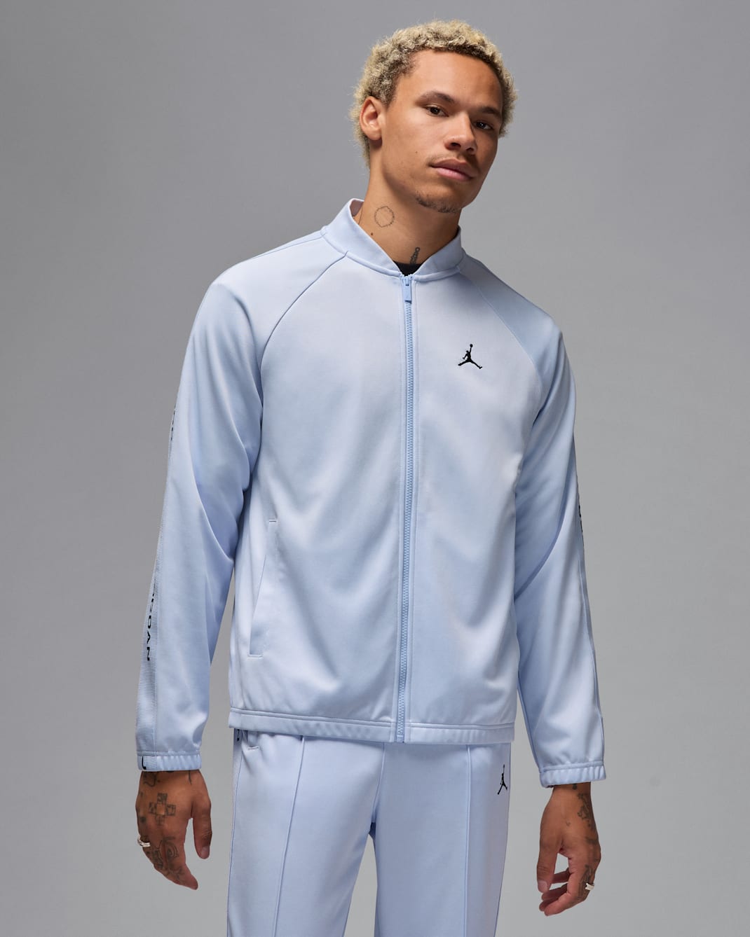 ジョーダン エッセンシャル メンズ トラックスーツ ジャケット - ハイドロジェンブルー/ブラック