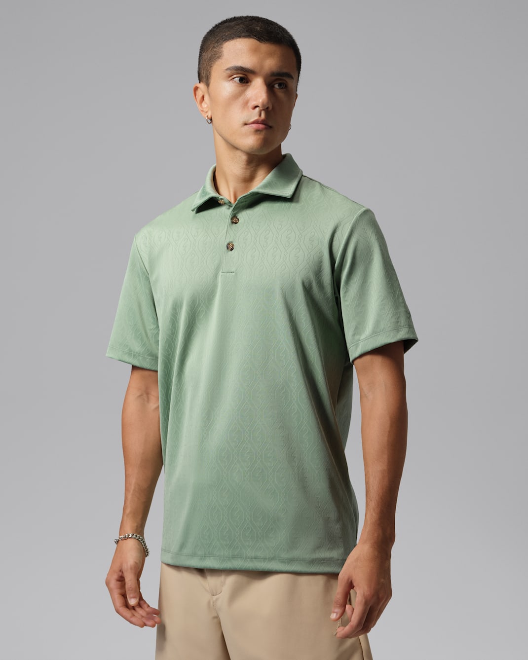 Jordan Sport Men's Golf Jacquard Polo - Jade Smoke/Jade Horizon/Jade Smoke