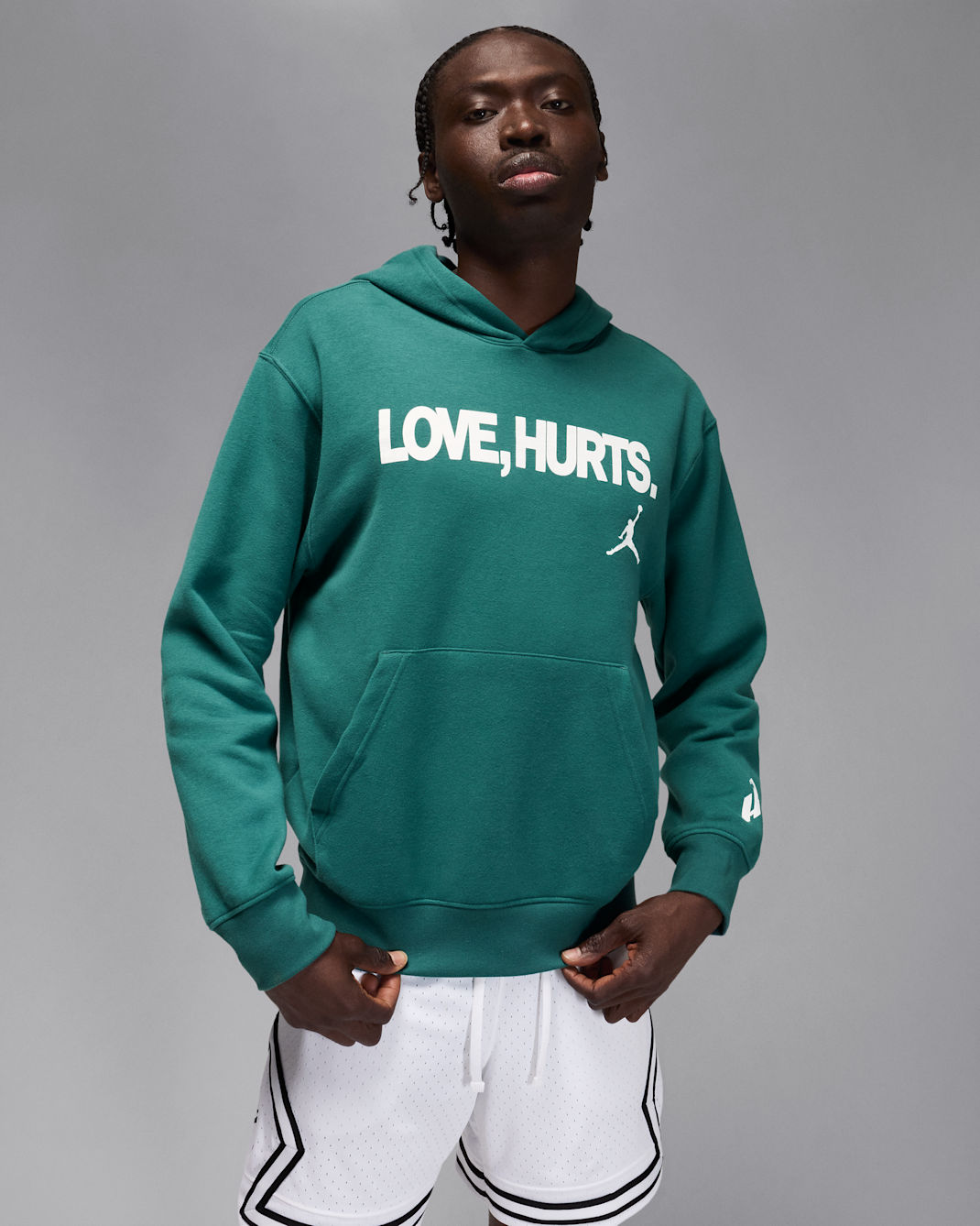 Sudadera con gorro de tejido Fleece para hombre Jalen Hurts - Azul verdoso deportivo