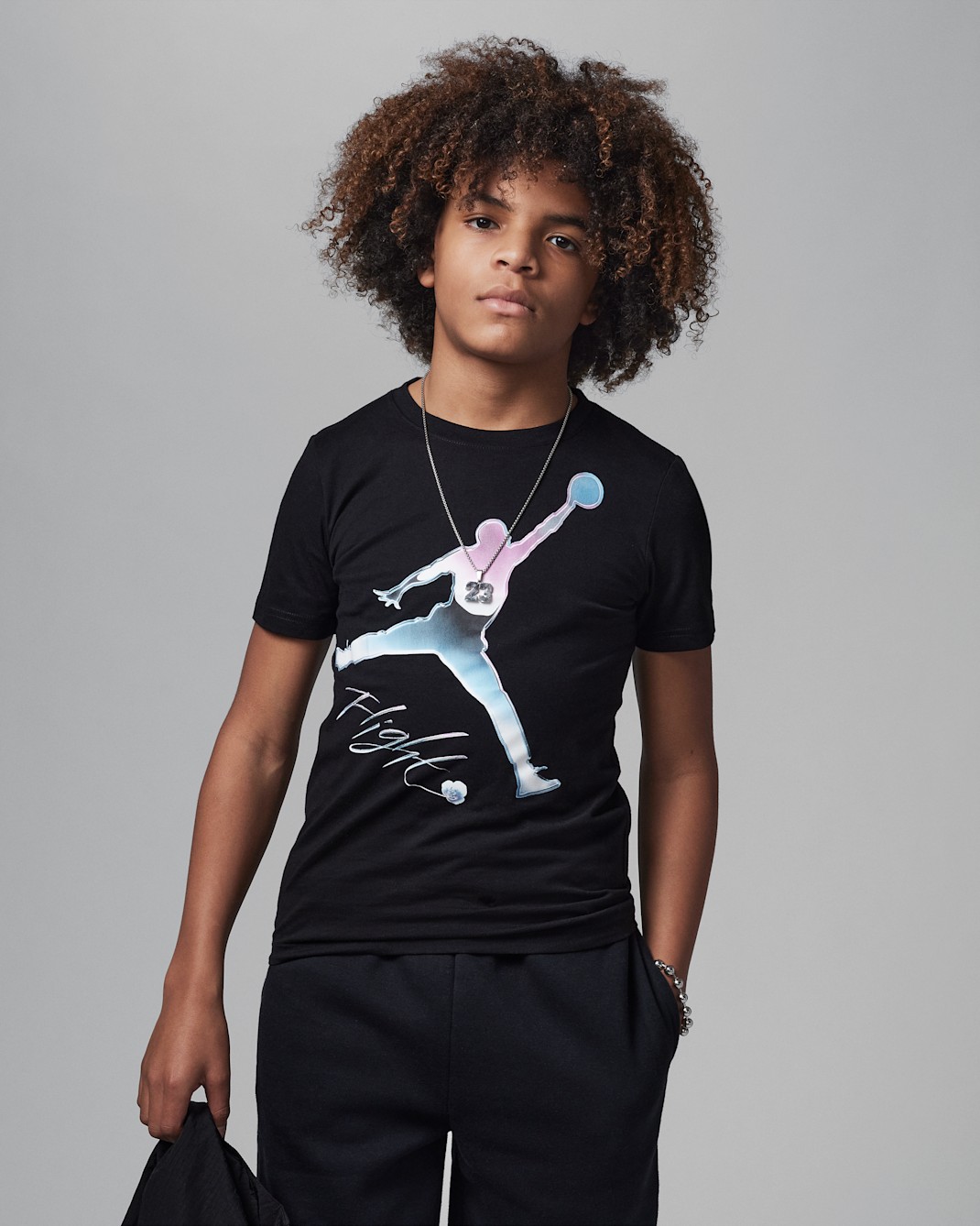 T-shirt Jordan Flight Chrome Graphic Tee – Ragazzi - Nero