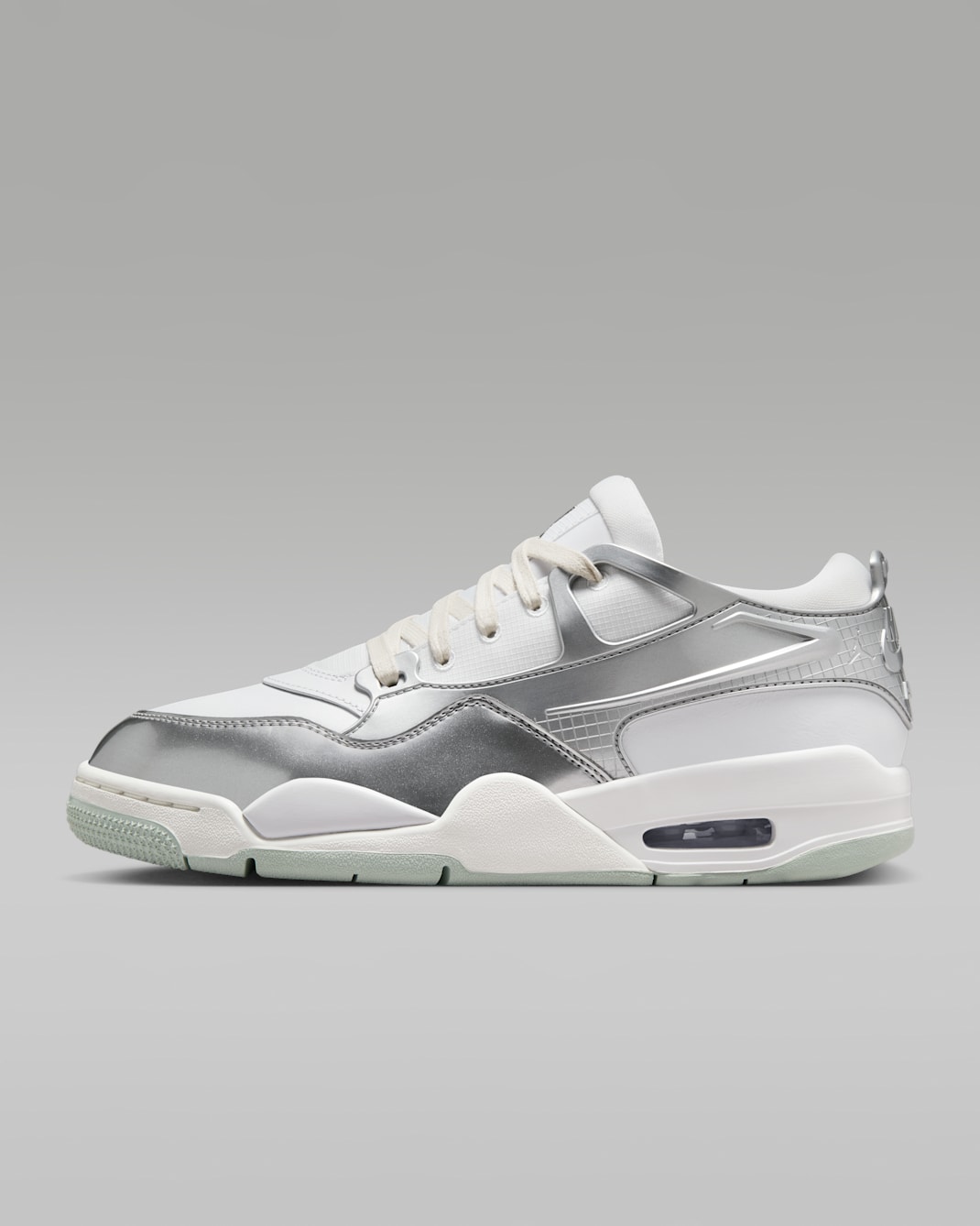 Tenis para mujer Air Jordan 4 RM - Blanco/Blanco cumbre/Plata claro/Plata metalizado