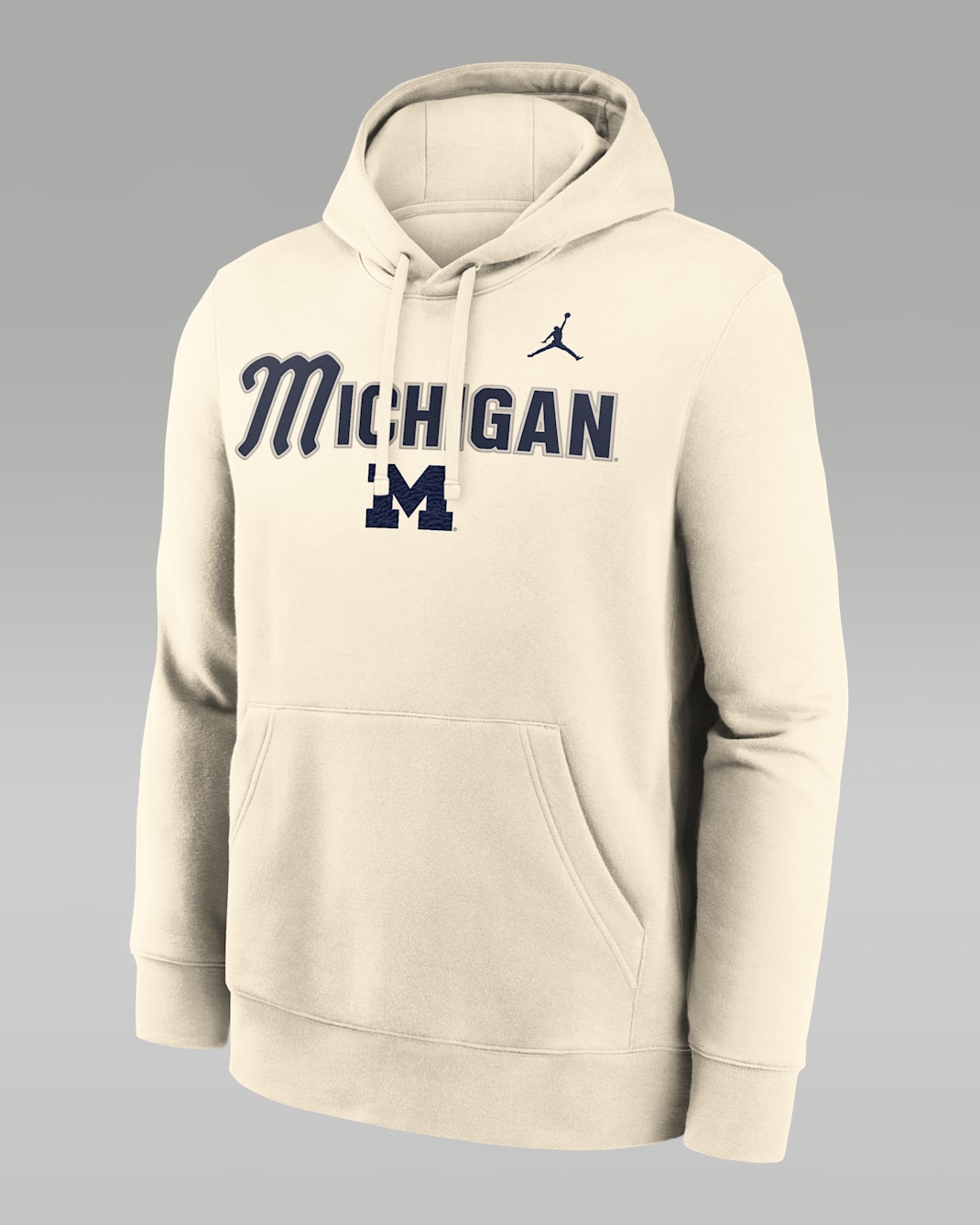 Michigan Primetime Club Men's Jordan Brand College Pullover Hoodie - Natural