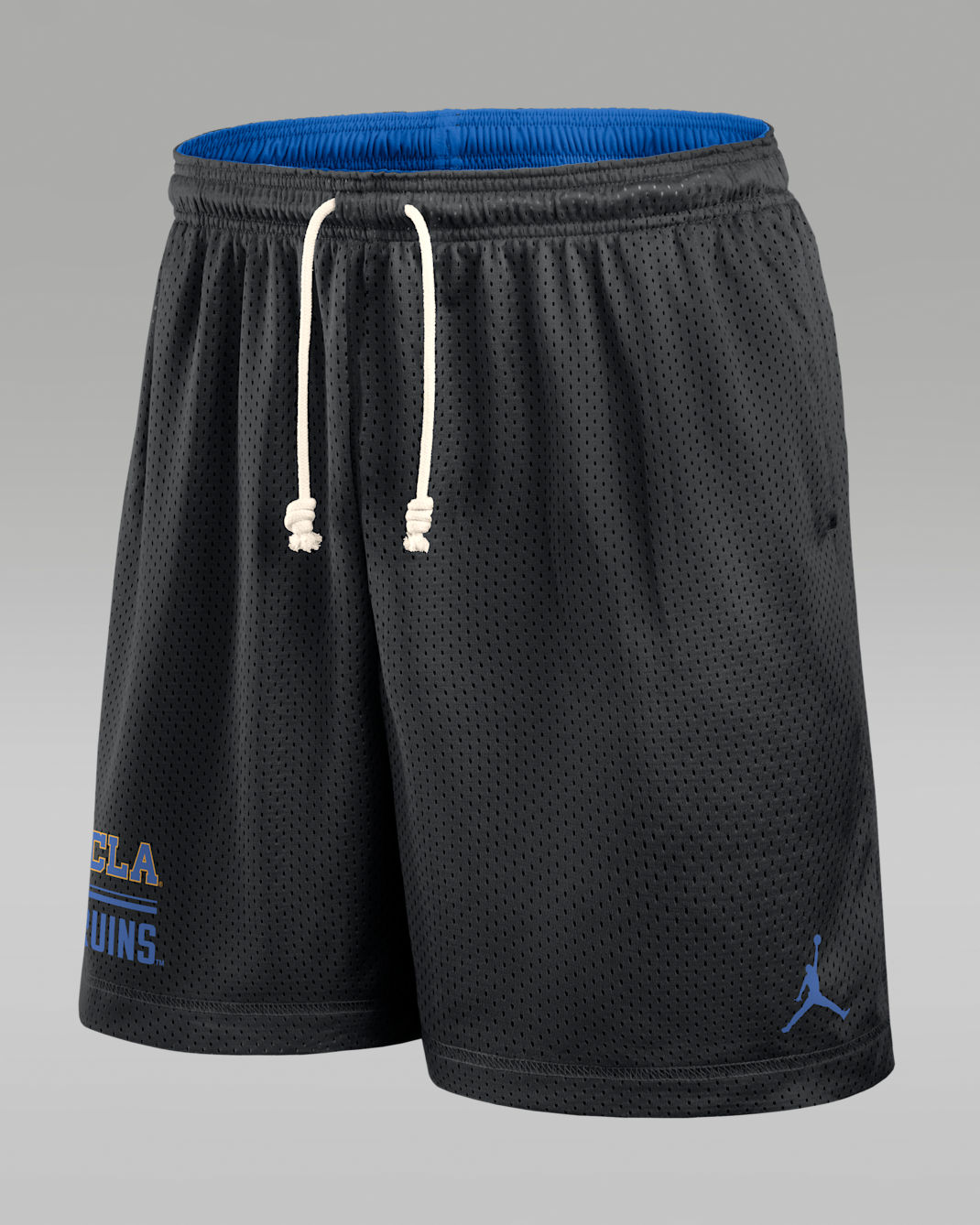 Shorts reversibles universitarios marca Jordan para hombre Dri-FIT UCLA Courtside - Negro/Azul claro