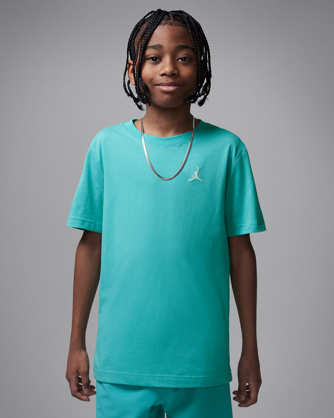 Jordan Big Kids' Jumpman Air Embroidered T-Shirt - Washed Teal